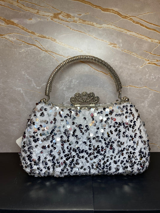 GRAND STONED BABY WHITE HANDBAG