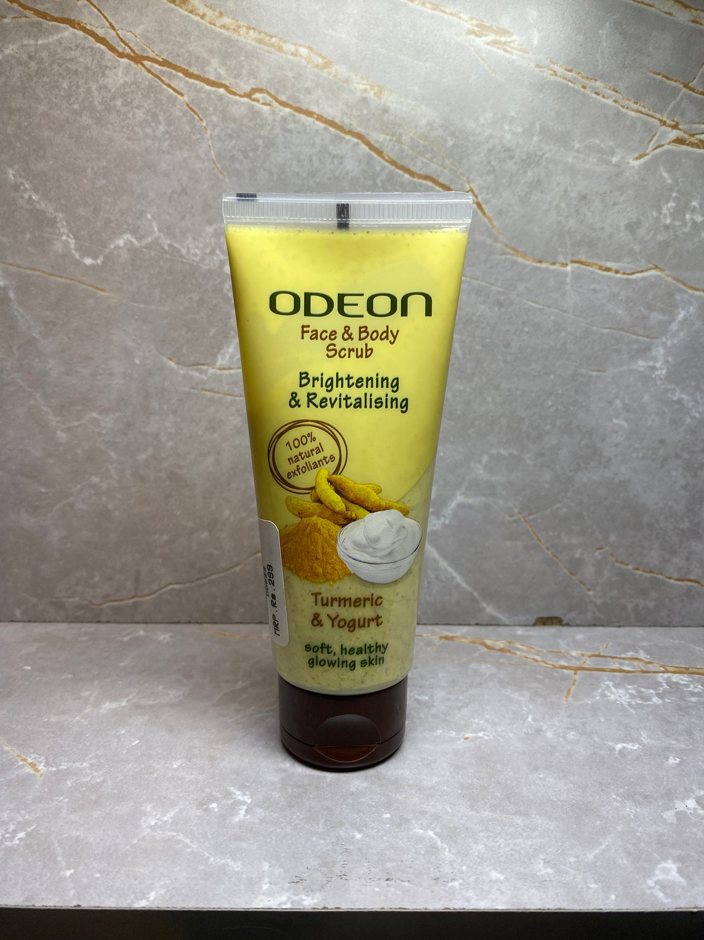 ODEON FACE & BODY SCRUB BRIGTHENING & REVITALIISING TURMERIC & YOGURT