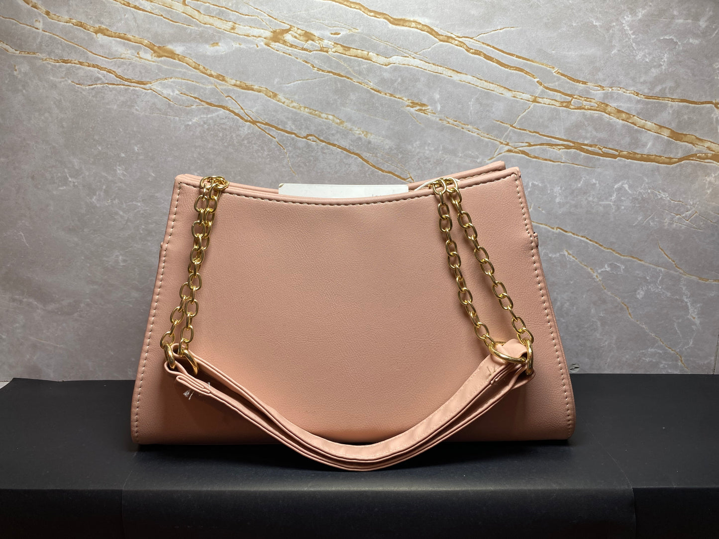 LARGE BAG WITH STONED PEACH COLOUR