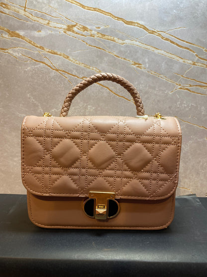 MEDIUM SIZE SIDE BAG PEACH COLOUR