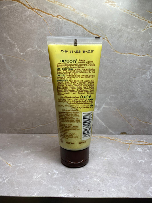 ODEON FACE & BODY SCRUB BRIGTHENING & REVITALIISING TURMERIC & YOGURT