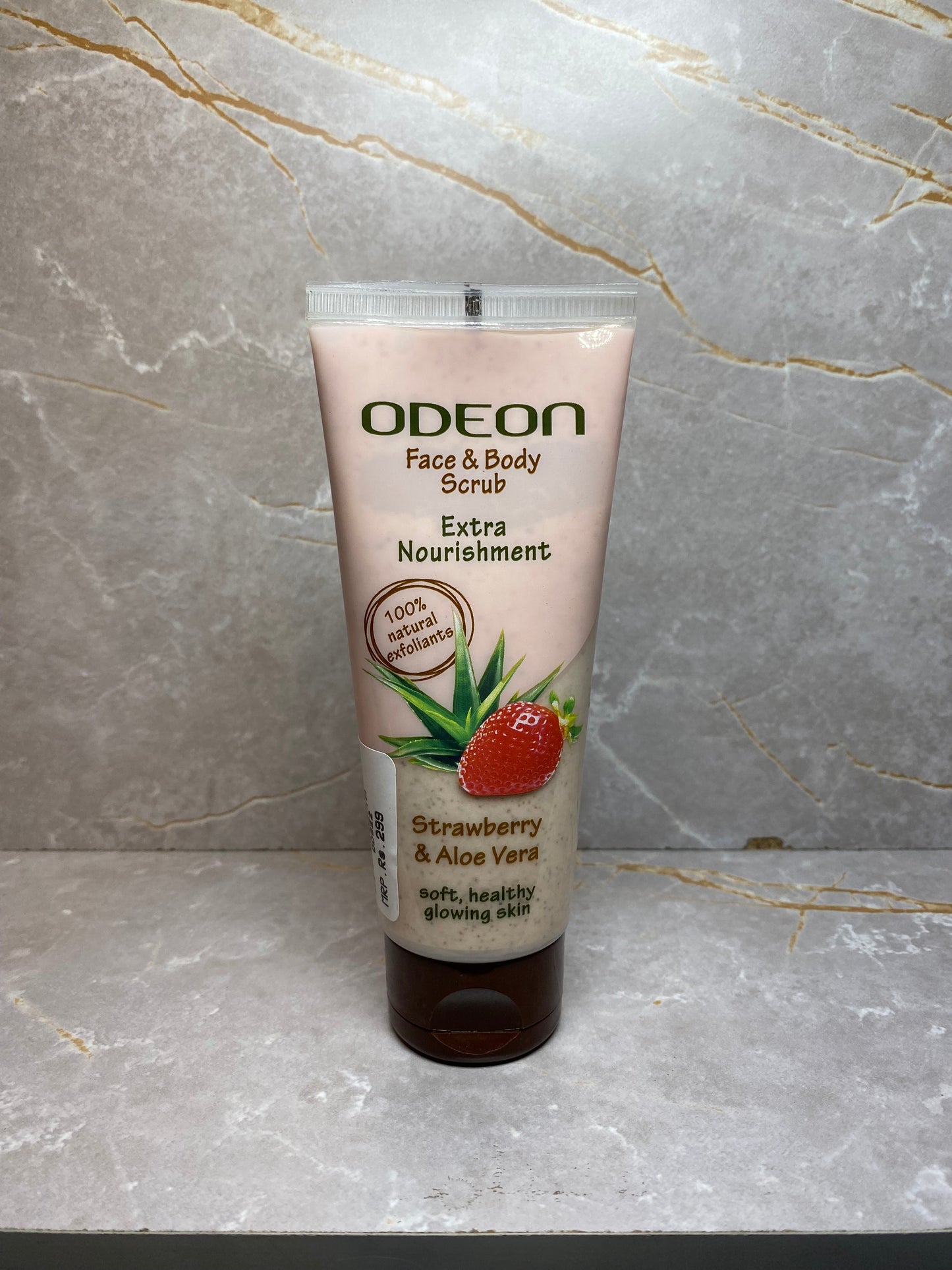 ODEON FACE & BODY SCRUB EXTRA NOURISHMENT STRAWBERRY & ALOE VERA