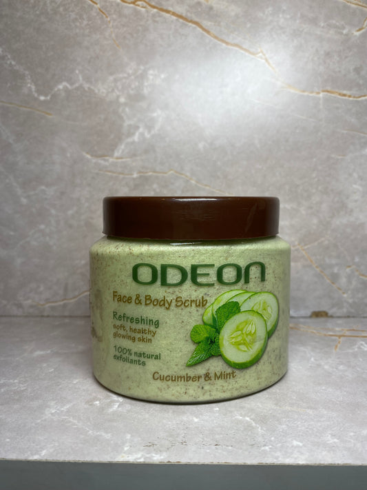 ODEON FACE&BODY SCRUB REFRESHING SOFT HEALTHY GLOWING SKIN CUCUMBER & MINT