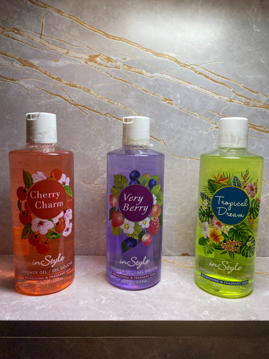 SHOWER GEL (TROPICAL DREAM) & (VERY BERRY) & (CHERRY CHARM)