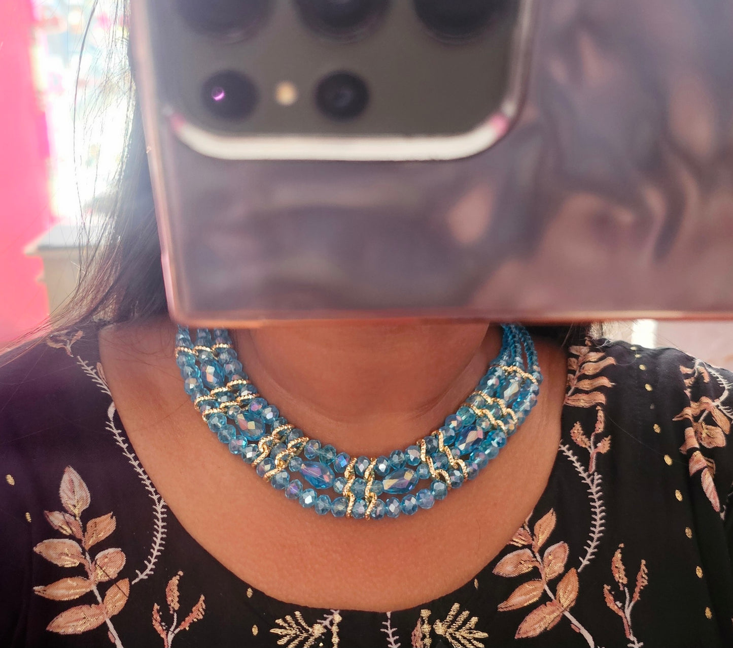 Stainless Steel Three Layered Necklace